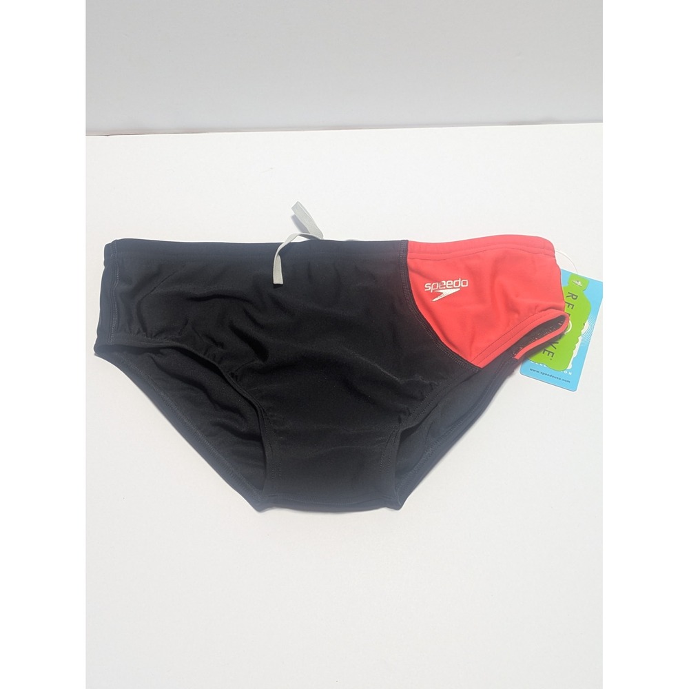 Speedo Mens Eco Endurance Swim Brief Briefs Anthracite Red Size 34